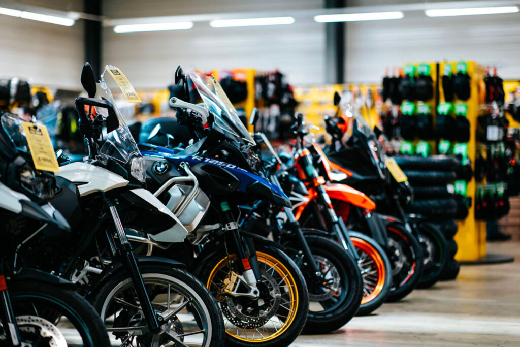 Photo des motos en vente dans le magasin Moto Pro Shop à La Bâthie