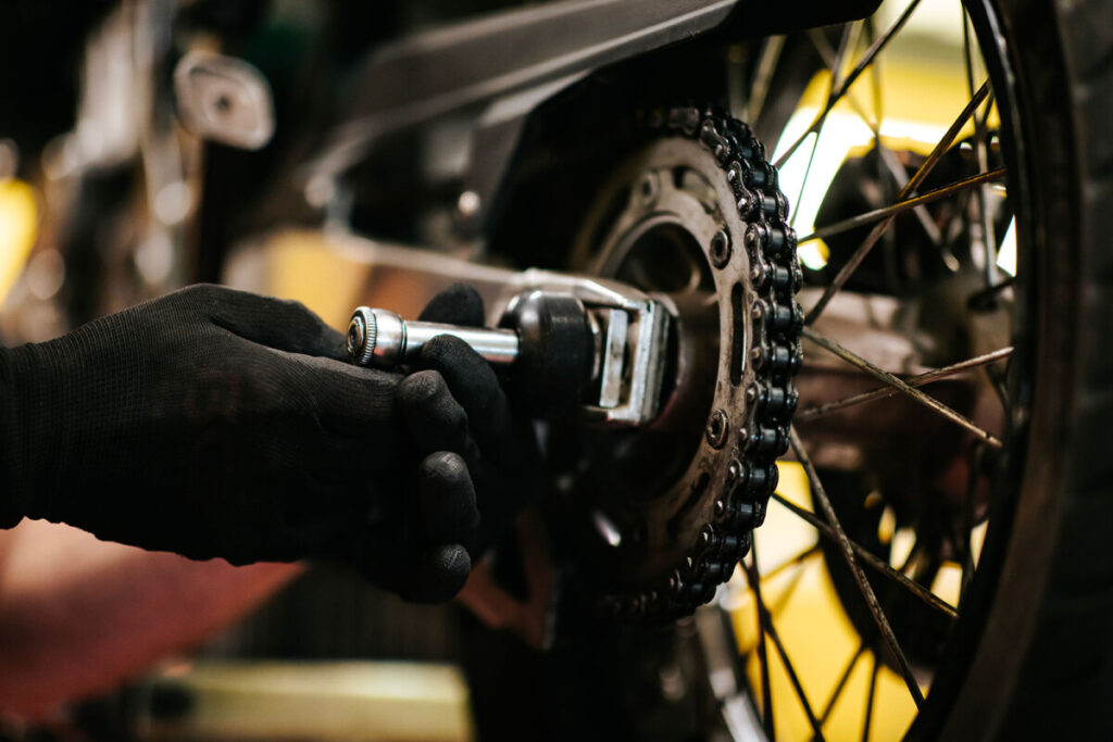 Photo d'une roue de moto 