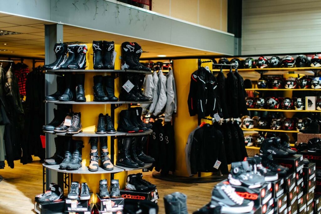 Photo des équipements pour motards de la boutique Moto Pro Shop
